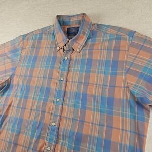 VTG Pendleton Shirt Men XL Salmon/Blue Plaid Check Country Traditionals USA Made